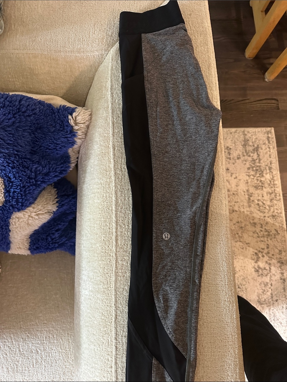 lululemon athletica Gray and Black Performance Leggings